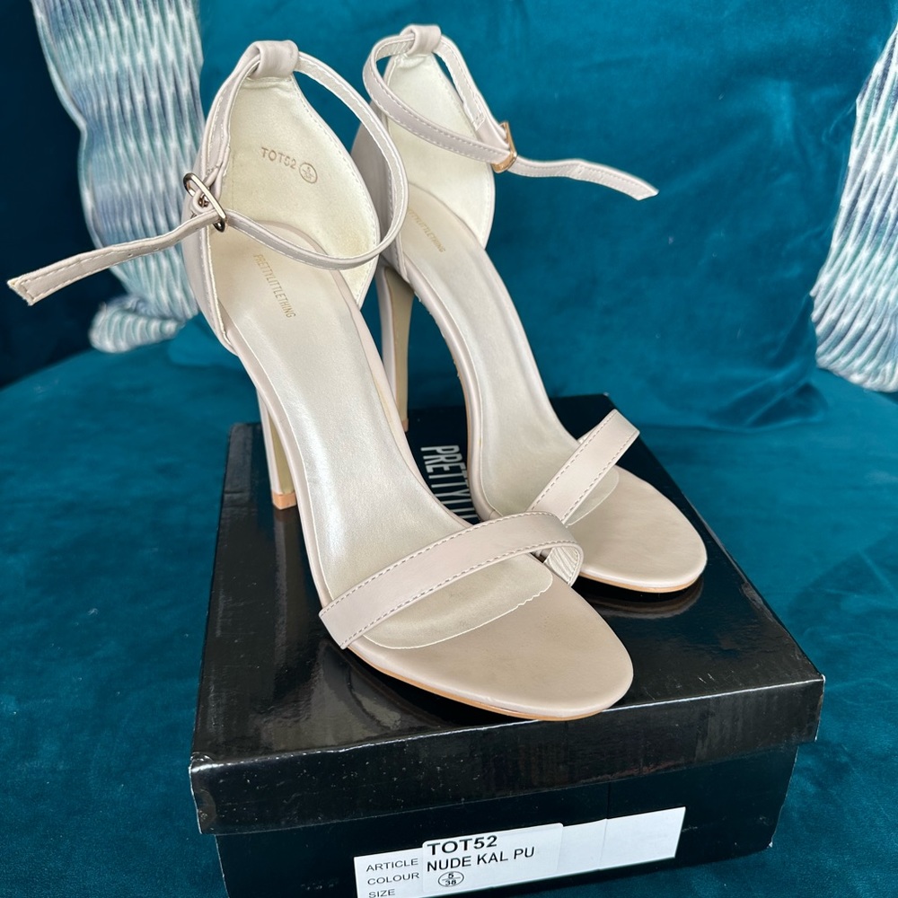 Pretty little thing nude heels